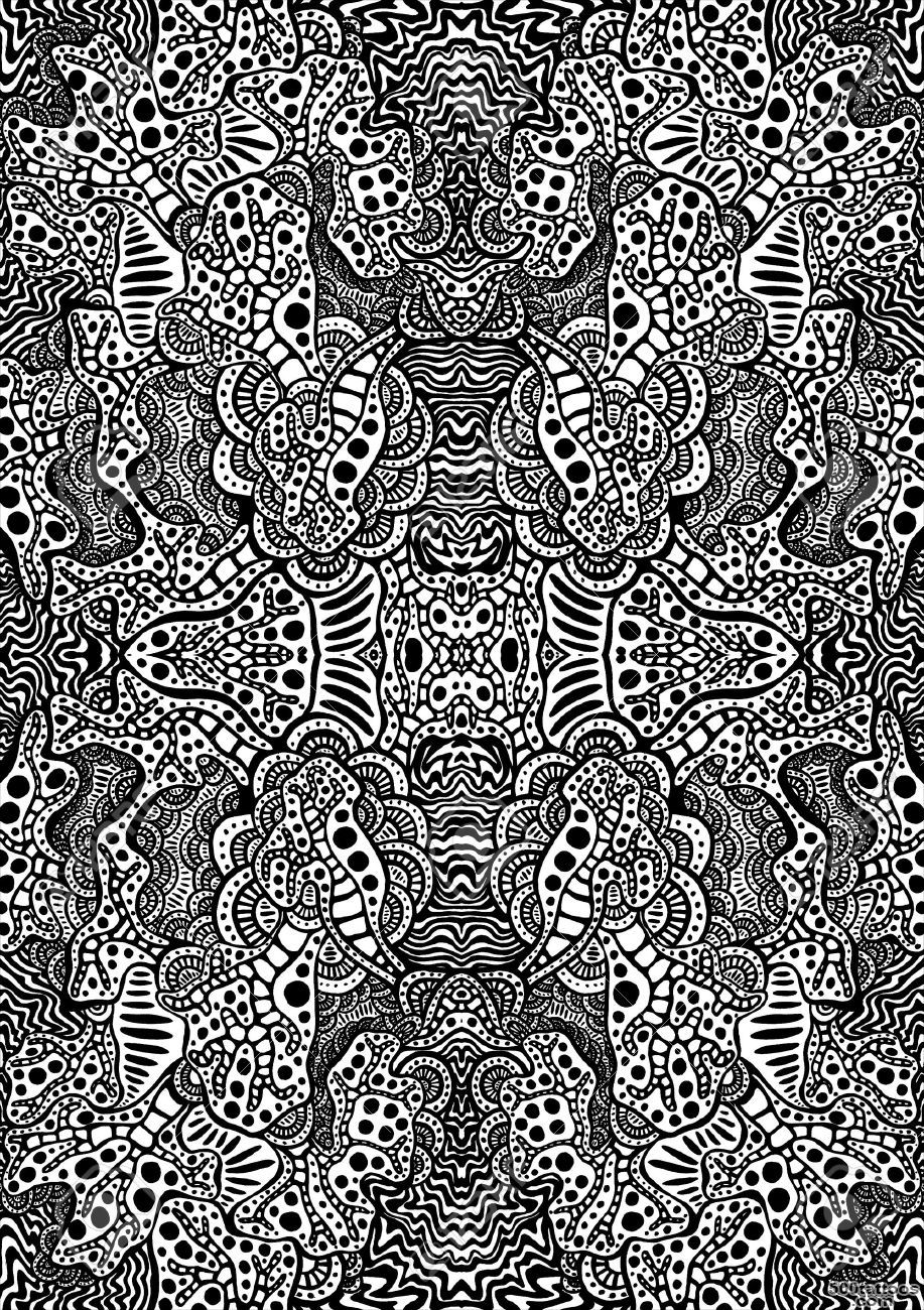 Hypnotic Psychedelic Tattoo Graphic Background Stock Photo ..._28