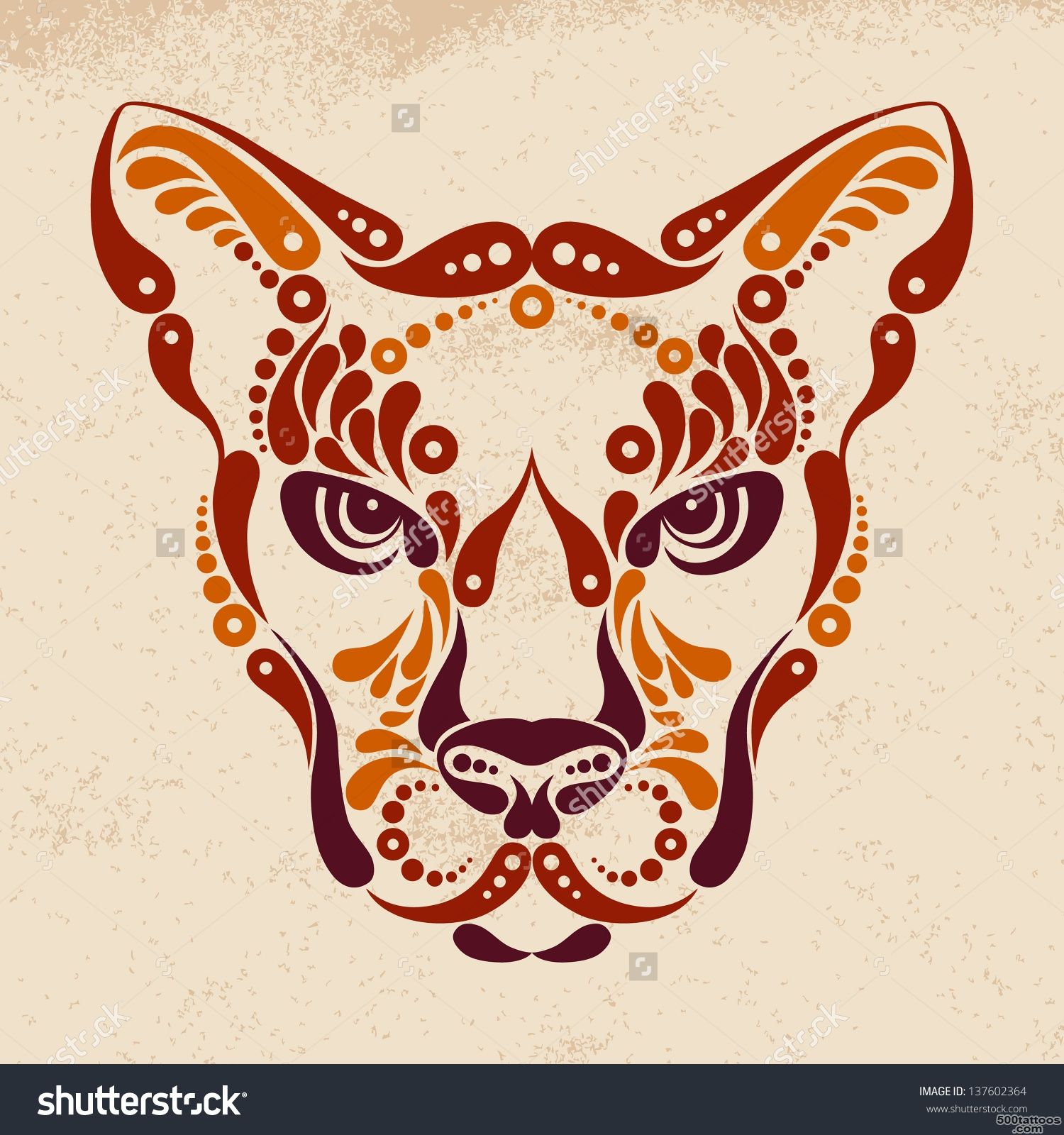 Puma Tattoo, Color Symbol Decoration Illustration   137602364 ..._42