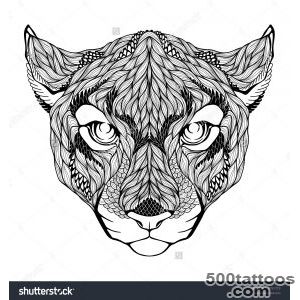 Puma Head Tattoo Vector Illustration   158751773  Shutterstock_8