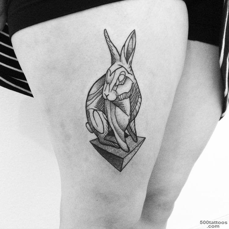 55 Gorgeous Rabbit Tattoo Designs  Designwrld_2