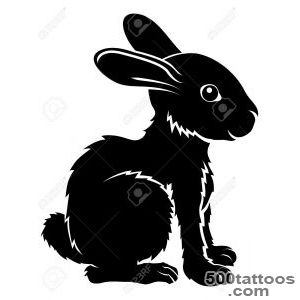 An Illustration Of A Stylised Rabbit Perhaps A Rabbit Tattoo _39