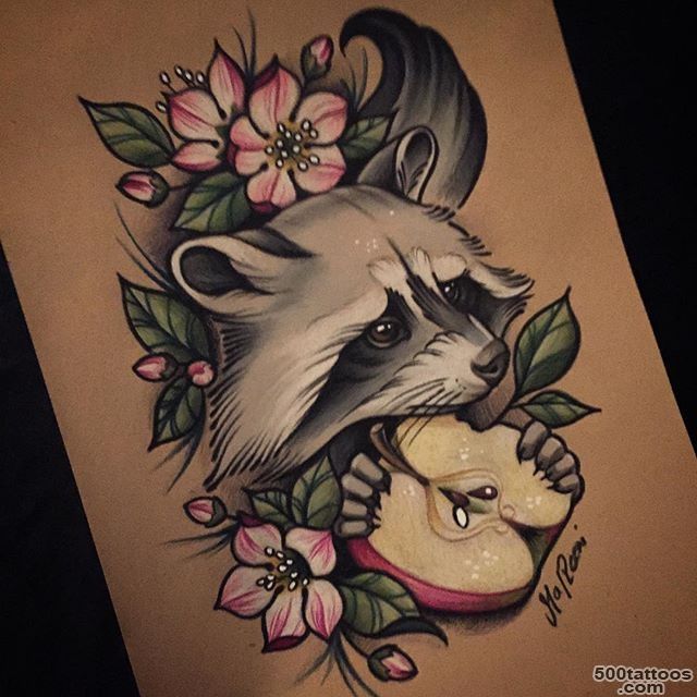 raccoon animal art ink on Instagram_13