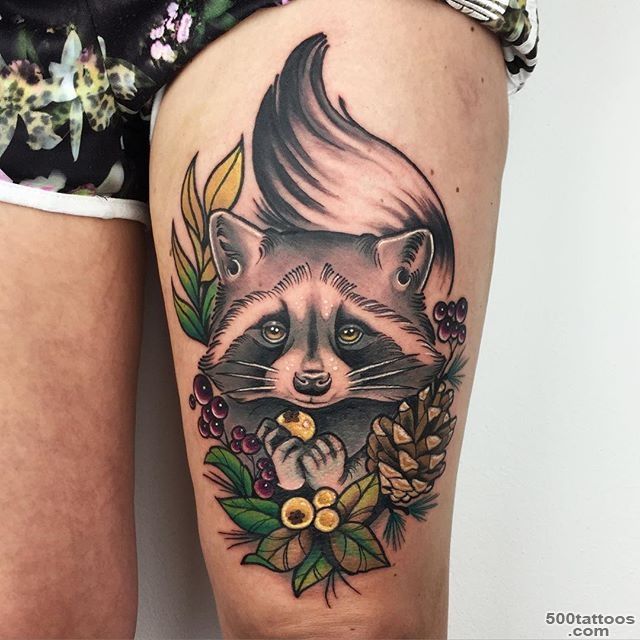 tattoo raccoon art on Instagram_43