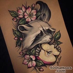 raccoon animal art ink on Instagram_13