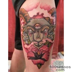 Pink Lotus and Ram Tattoo   Steve Wimmer httptattoosflowercom _23