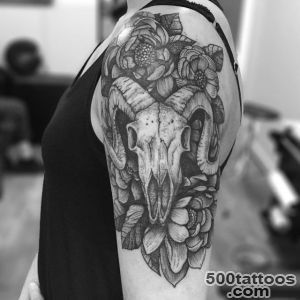 Ram Skull Tattoo on Shoulder  Best Tattoo Ideas Gallery_12