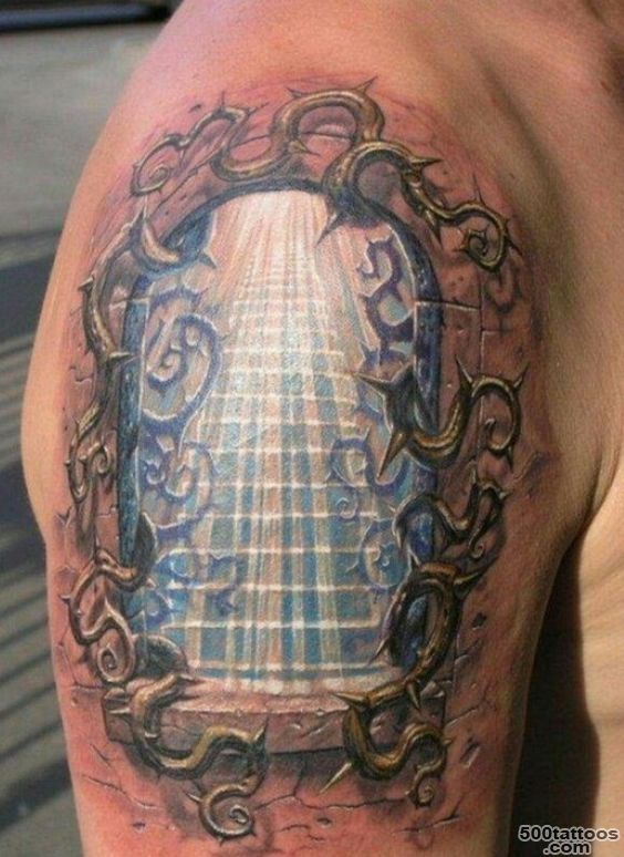 10 Realistic 3D Tattoo Designs  Religious Tattoos, Stairways and ..._23