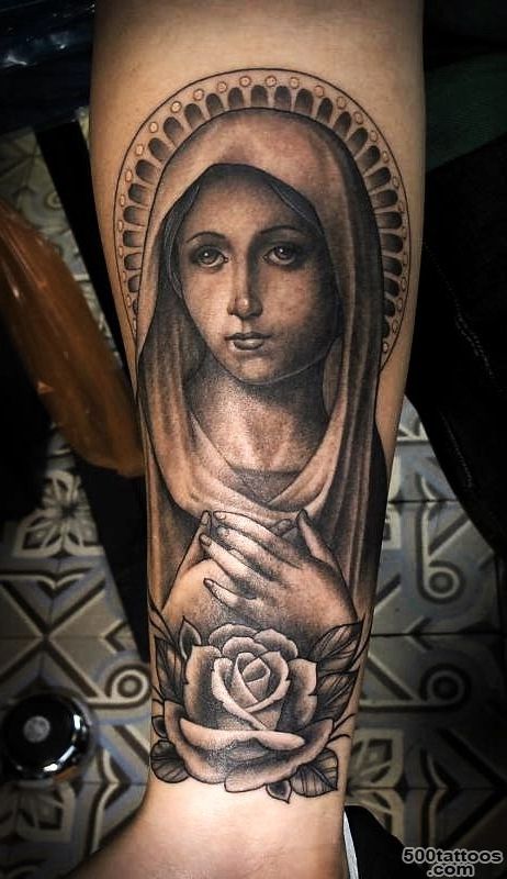 Rose Virgin Mary Graphic Religious tattoo  Best Tattoo Ideas Gallery_48