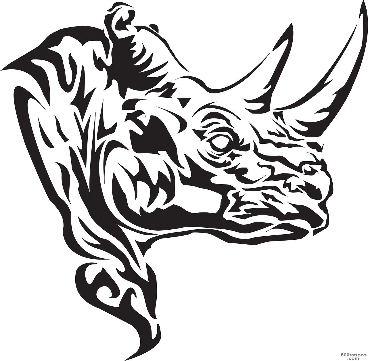 25+ Wonderful Rhino Tattoos Designs_17