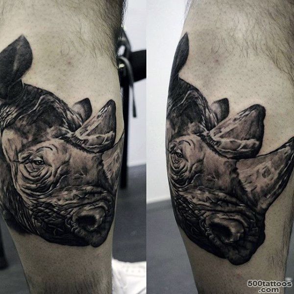 90 Rhino Tattoo Designs For Men   Cool Rhinoceros Ink Ideas_22