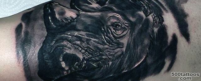 90 Rhino Tattoo Designs For Men   Cool Rhinoceros Ink Ideas_27