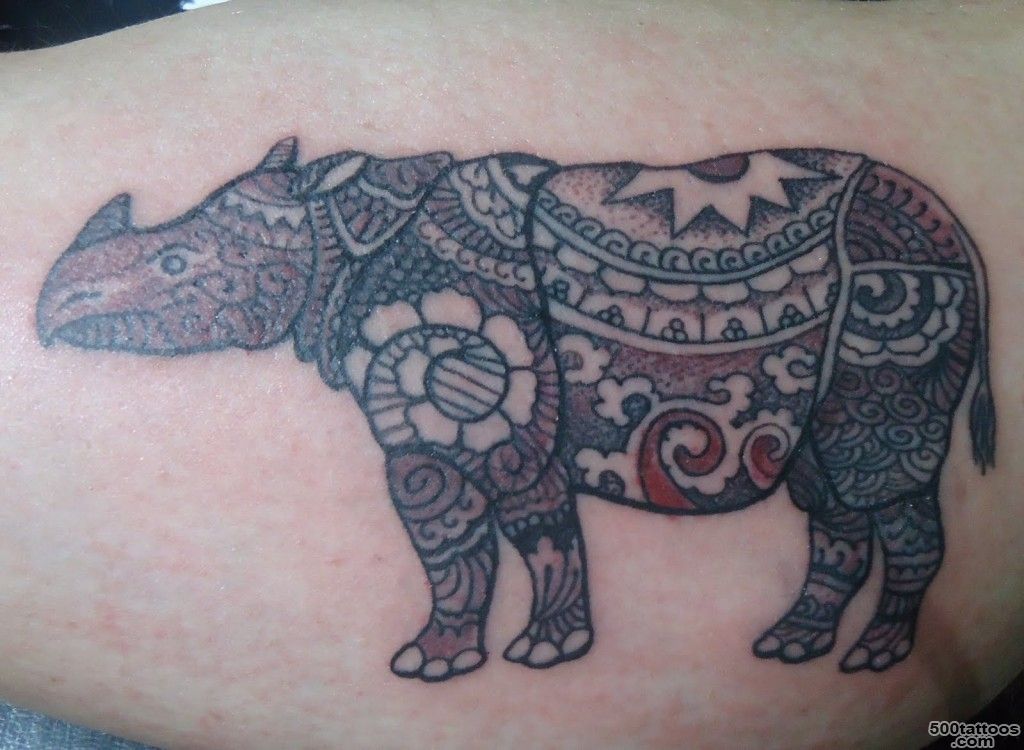 Pin Awesome Mandala Rhino Tattoo Design on Pinterest_16