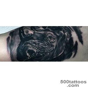 90 Rhino Tattoo Designs For Men   Cool Rhinoceros Ink Ideas_27