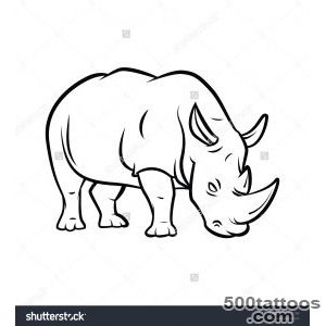 Rhinoceros Tattoo Stock Vector Illustration 175831199  Shutterstock_29