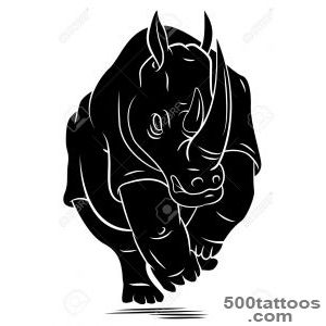 Rhino Tattoo Royalty Free Cliparts, Vectors, And Stock _39