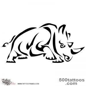 Tattoo of Stylized rhinoceros, Protection, achievement tattoo _24