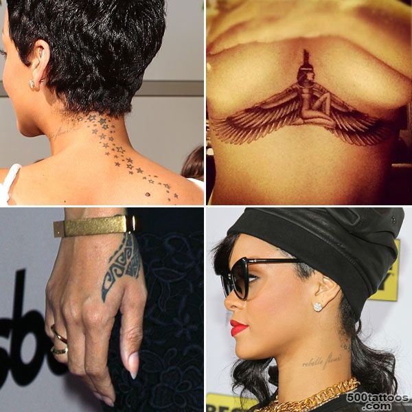 Rihanna#39s Many Tattoos Isis, Guns, Stars, Astrology, and More ..._2