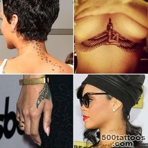 Rihanna#39s Many Tattoos Isis, Guns, Stars, Astrology, and More _2