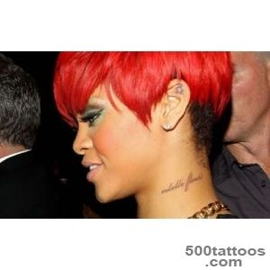 RIHANNA TATTOOS PICTURES IMAGES PICS PHOTOS OF HER TATTOOS_12