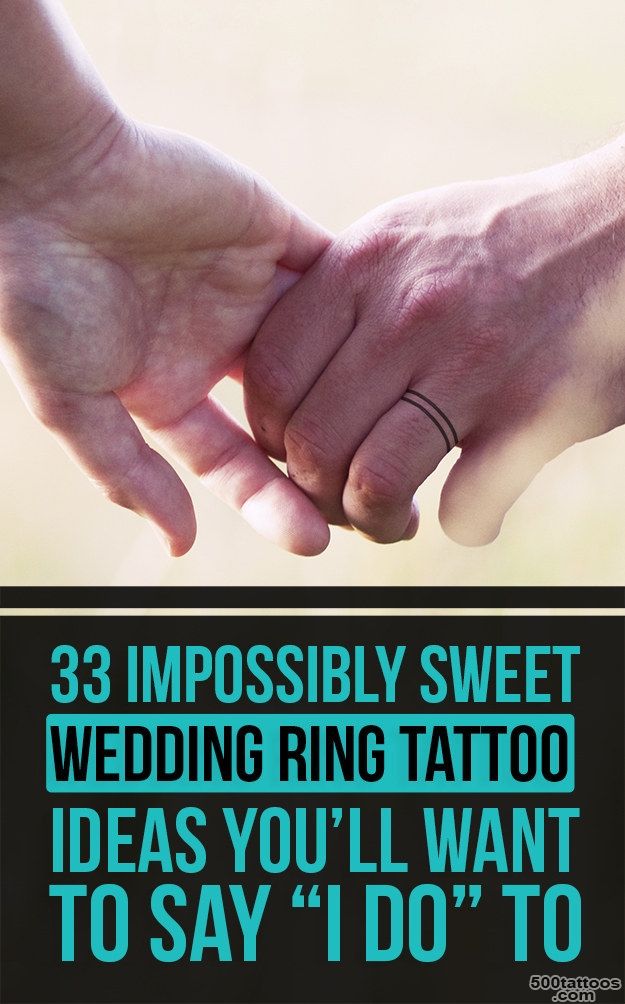 33 Impossibly Sweet Wedding Ring Tattoo Ideas You#39ll Want To Say ..._32