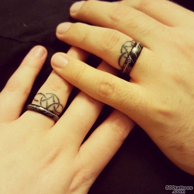 35 Romantic Wedding Ring finger Tattoo designs and ideas_7