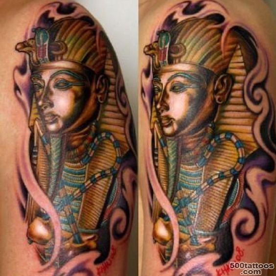 King Tut Tattoo  ... detailed ritual Tools, crook, fail, full ..._45