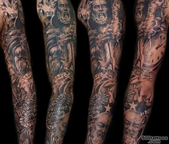 Sleeve tattoo idea for men. roman warrior and zues  Tattoo Ideas ..._34