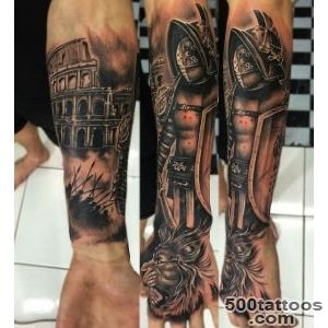 50 Gladiator Tattoo Ideas For Men   Amphitheaters And Armor_5