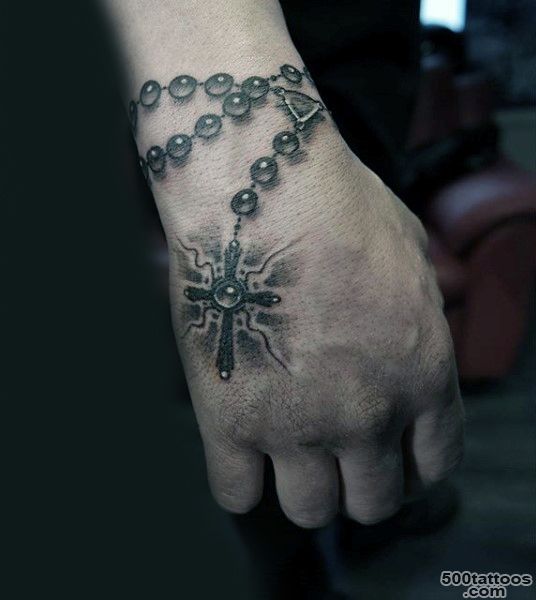 100 Rosary Tattoos For Men   Sacred Prayer Ink Designs_5
