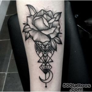 40+ Blackwork Rose Tattoos You#39ll Instantly Love   TattooBlend_32