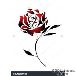 Red Rose Tattoo Design With Path Stock Photo 49475737  Shutterstock_39