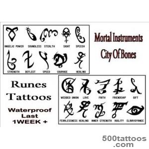 Runes Mortal Instruments Temporary Tattoos X 10 Waterproof Tribal _45