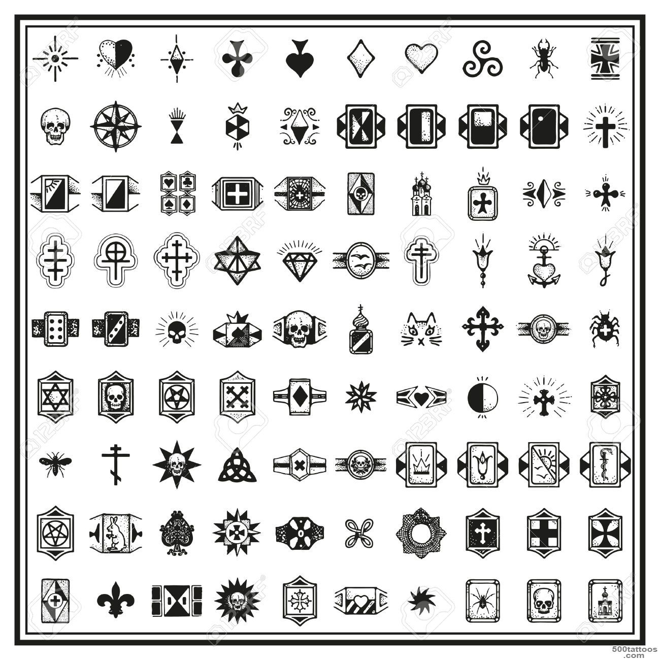 Artistic russian tattoo in watercolor style on the thigh