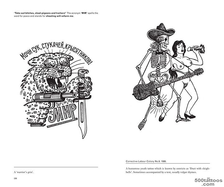 Crisp fine-line russian tattoo design on the upper arm