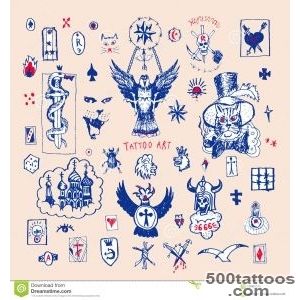 Russian Criminal Tattoo Big Vector Set Of Tattoo Stock Vector _21