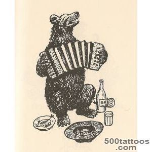 Russian tattoo idea in dotwork style for the collarbone