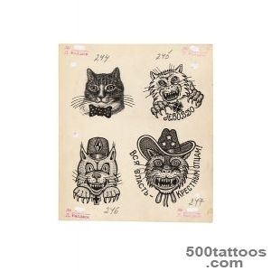 Striking fine-line russian tattoo design on the back