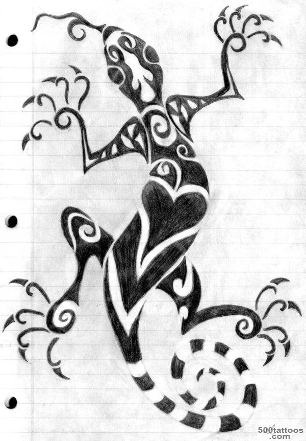 Tribal Salamander Tattoo Drawing By Wind Flower_20