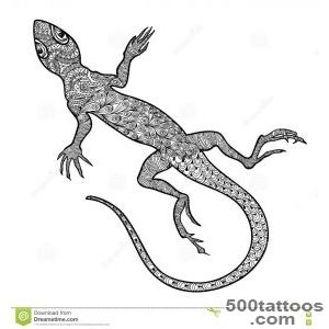 Tribal Salamander, Sketch Of Tattoo Art Stock Illustration   Image _49