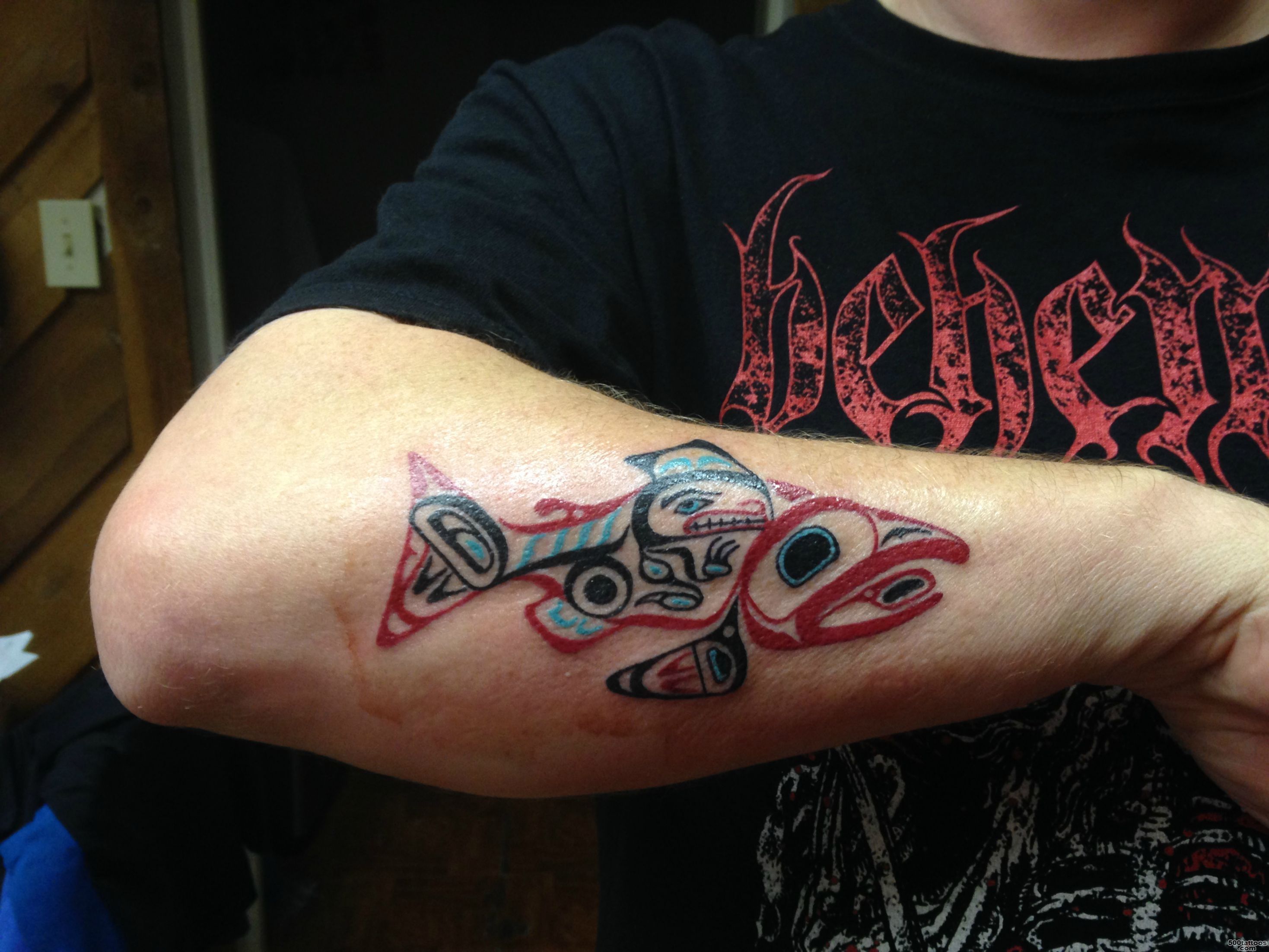 Haida salmon done by Barry at Inkspot Tattoo in Tulsa, OK  tattoos_19
