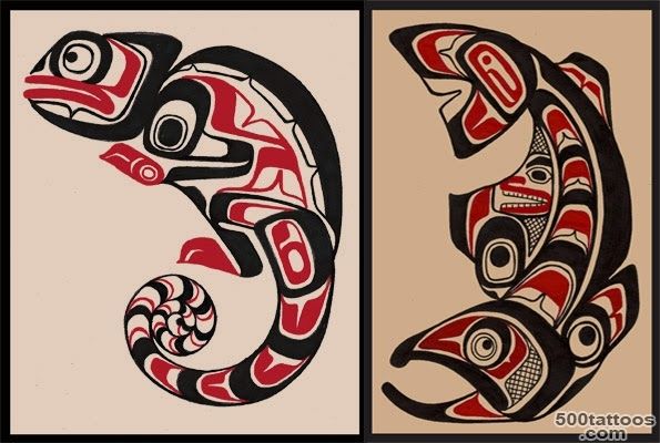 Pin Salmon Tattoo Haida By on Pinterest_36