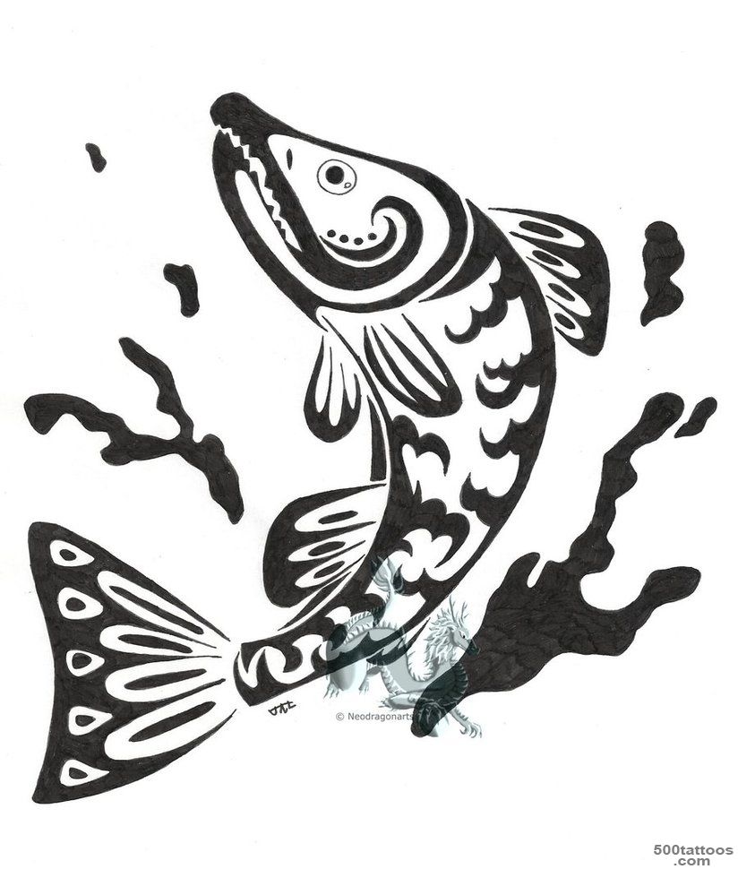 Pin Tribal Salmon Tattoo By on Pinterest_31