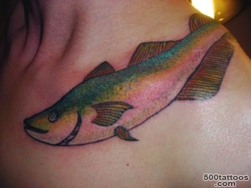 Salmon fish tattoo in colour   Tattooimages.biz_45