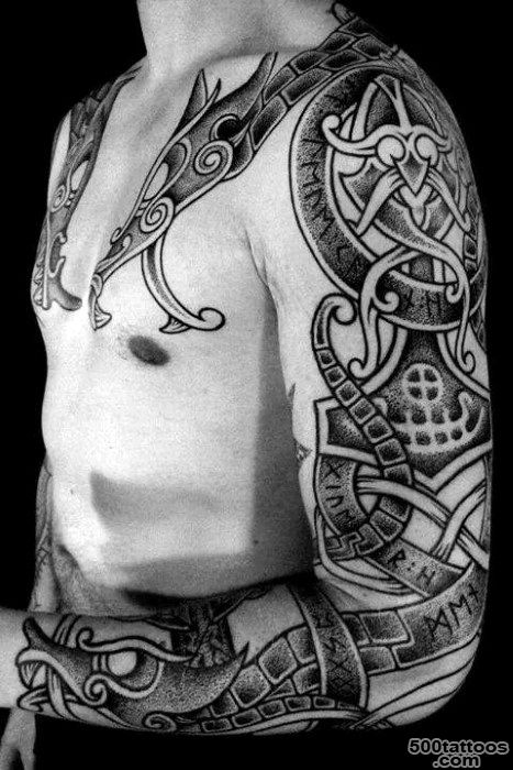 100 Norse Tattoos For Men   Medieval Norwegian Designs_4
