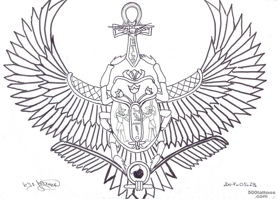 DeviantArt More Like My Winged Scarab Tattoo by Janet Asuka_2