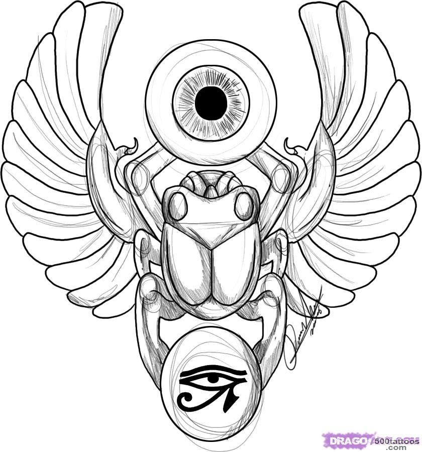 Scarab Beetle Tattoo Design_23