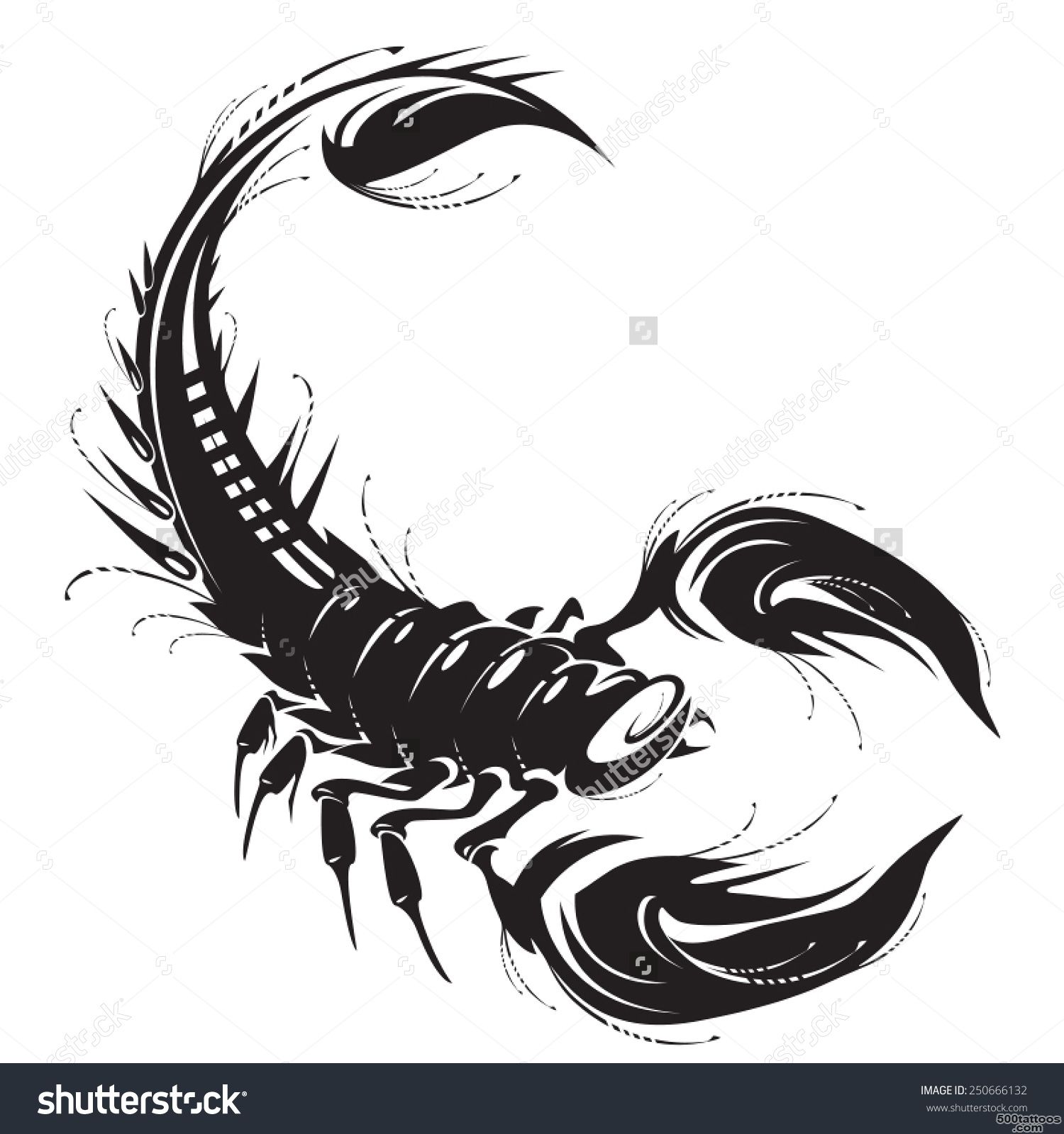 Black Scorpion Tattoo In Vector.   250666132  Shutterstock_45