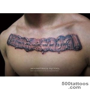 Memorial Scroll Tattoo On Right Back Shoulder   Tattoes Idea 2015 _41