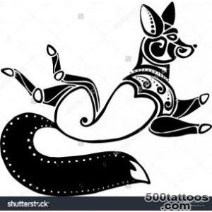 Running Twisted A Fox In Style Of Scythian Tattoos Stock Vector _24