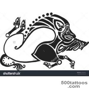 The Running Twisted Boar In Style Of Scythian Tattoos Stock Vector _4